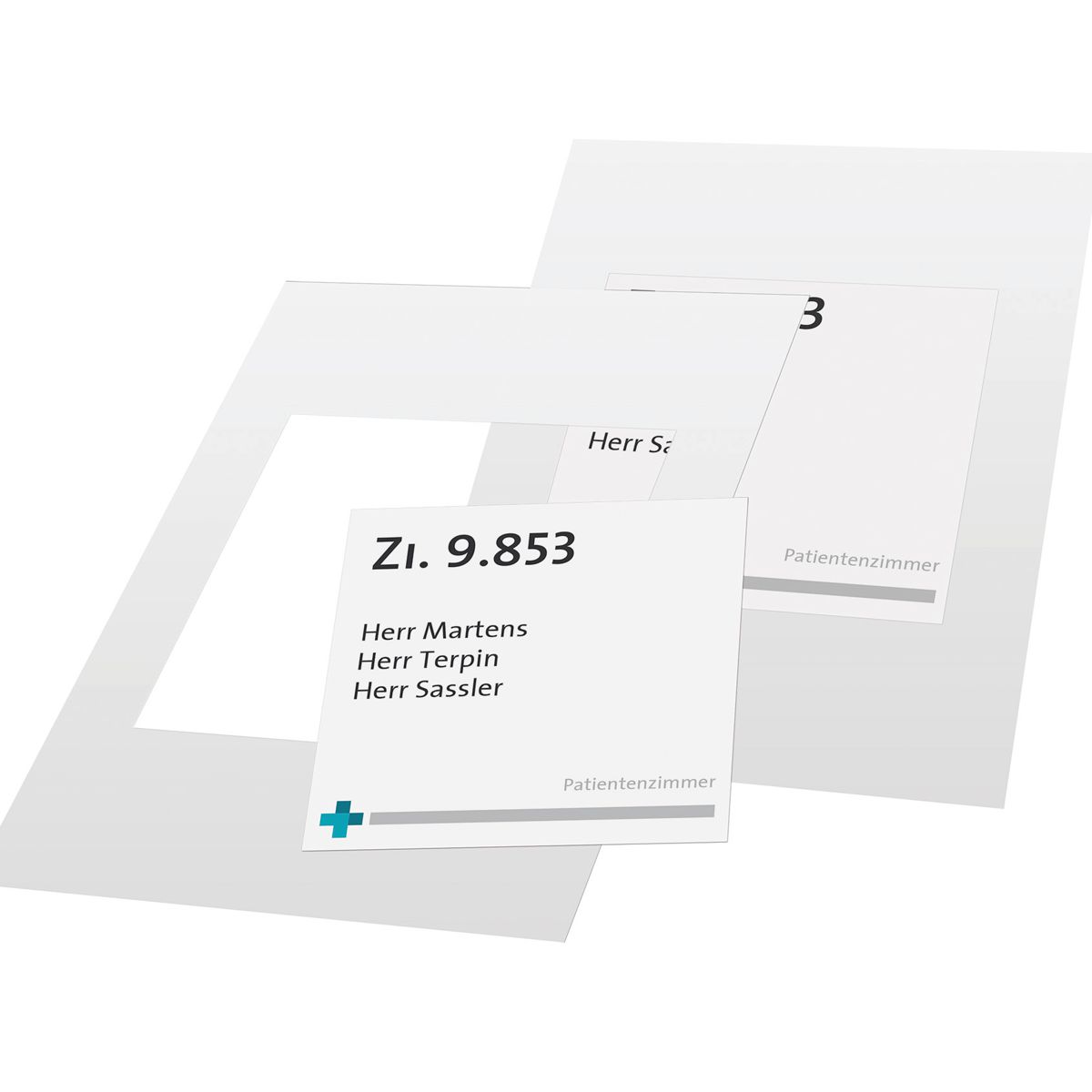 Zubehör, Papiereinleger für Türschild ~DIN A6 (Madrid und Oslo), 10 Blatt Zubehör, Papiereinleger für Türschild ~DIN A6 (Madrid und Oslo), 10 Blatt