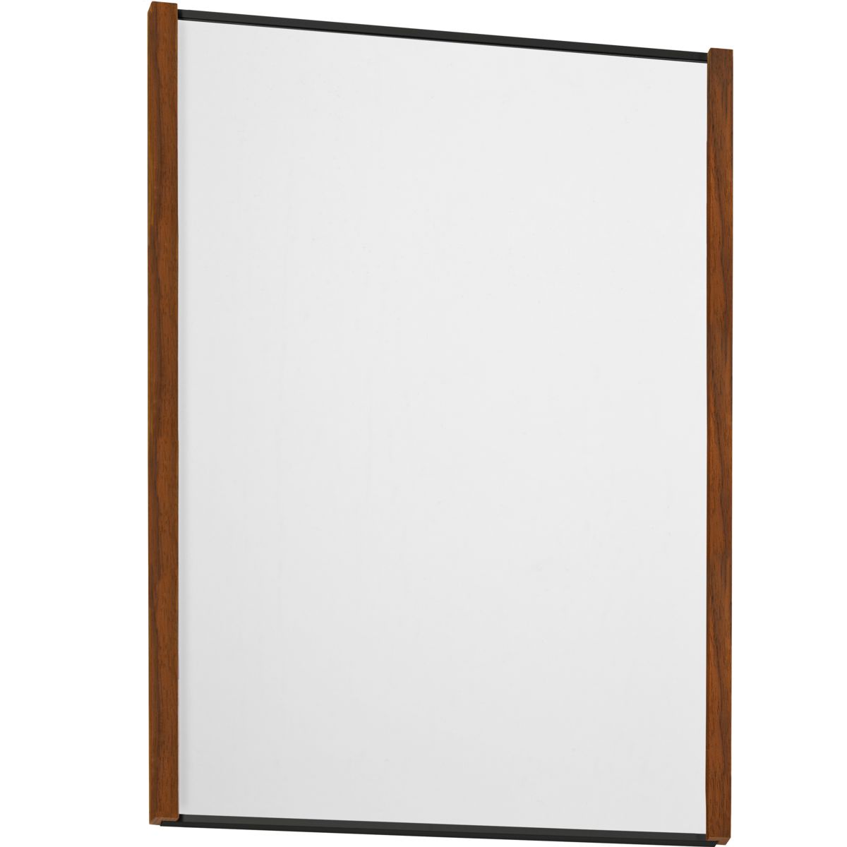 Wandschild, Modell LMH, ~ DIN A4, Hochformat, Holzrahmen Nussbaum kombiniert mit schwarzem Aluminium