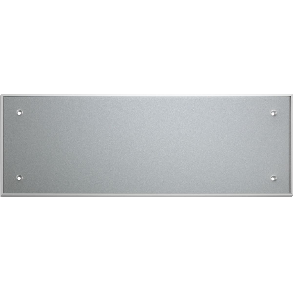 Wandschild, Modell Madrid, 150 x 422 mm (H x B), Querformat, Silber, Beschriftung mit Einleger