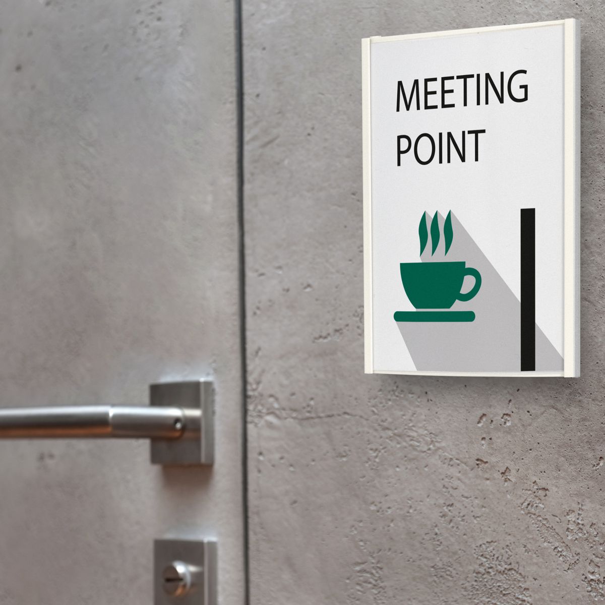 Türschild, Modell Orlando, ~ DIN A6, Weiß