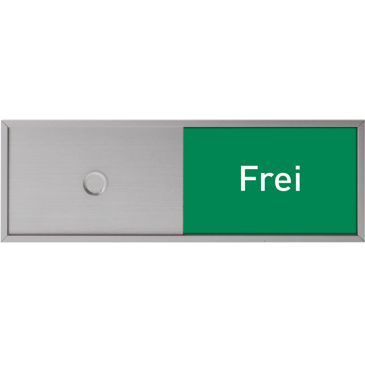 Frei Besetzt Schild, Modell Madrid, 50 x 150 mm (H x B), Silber Frei Besetzt Schild, Modell Madrid, 50 x 150 mm (H x B), Silber