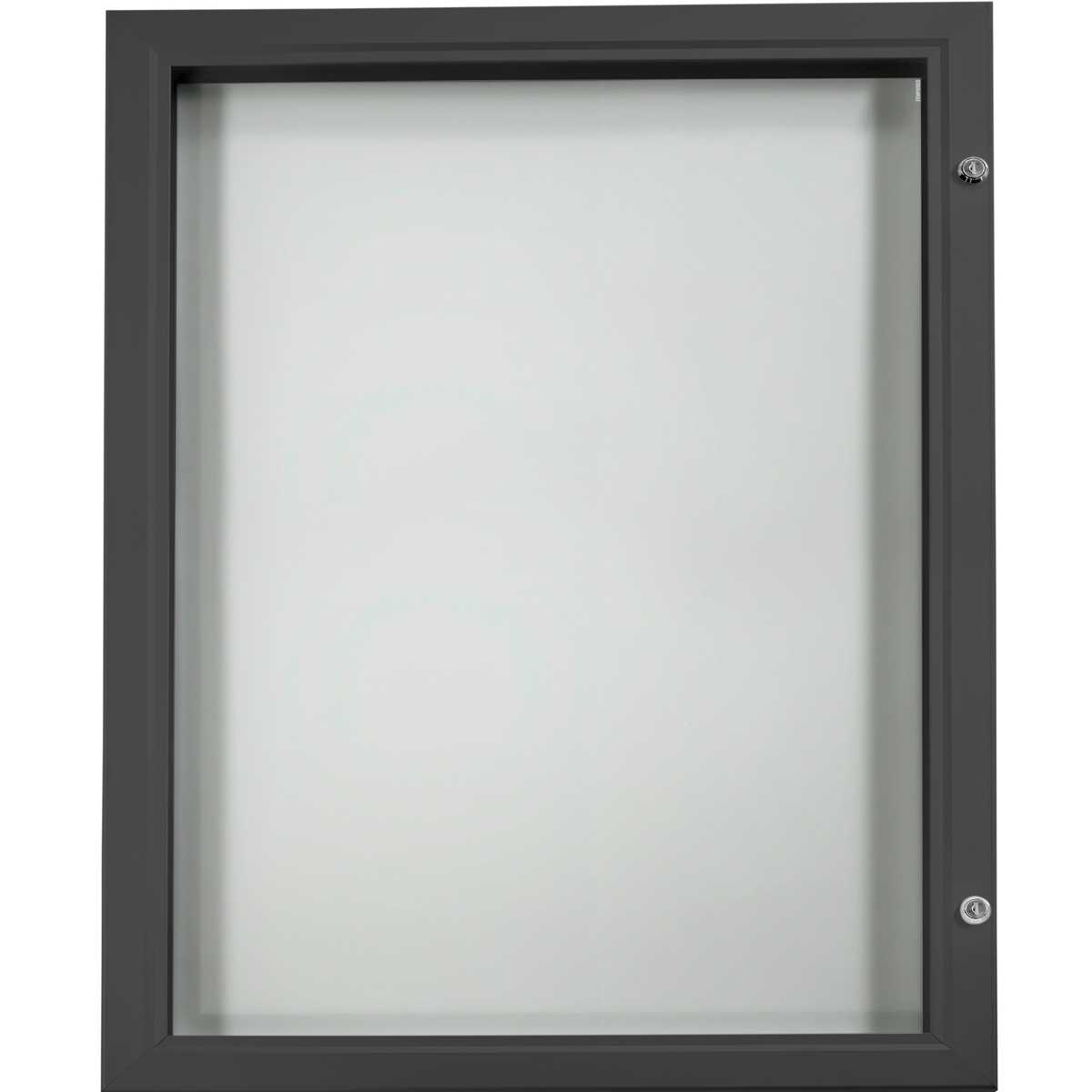 Plakatschaukasten Modell F, 4 x DIN A4, Hochformat, schwarz