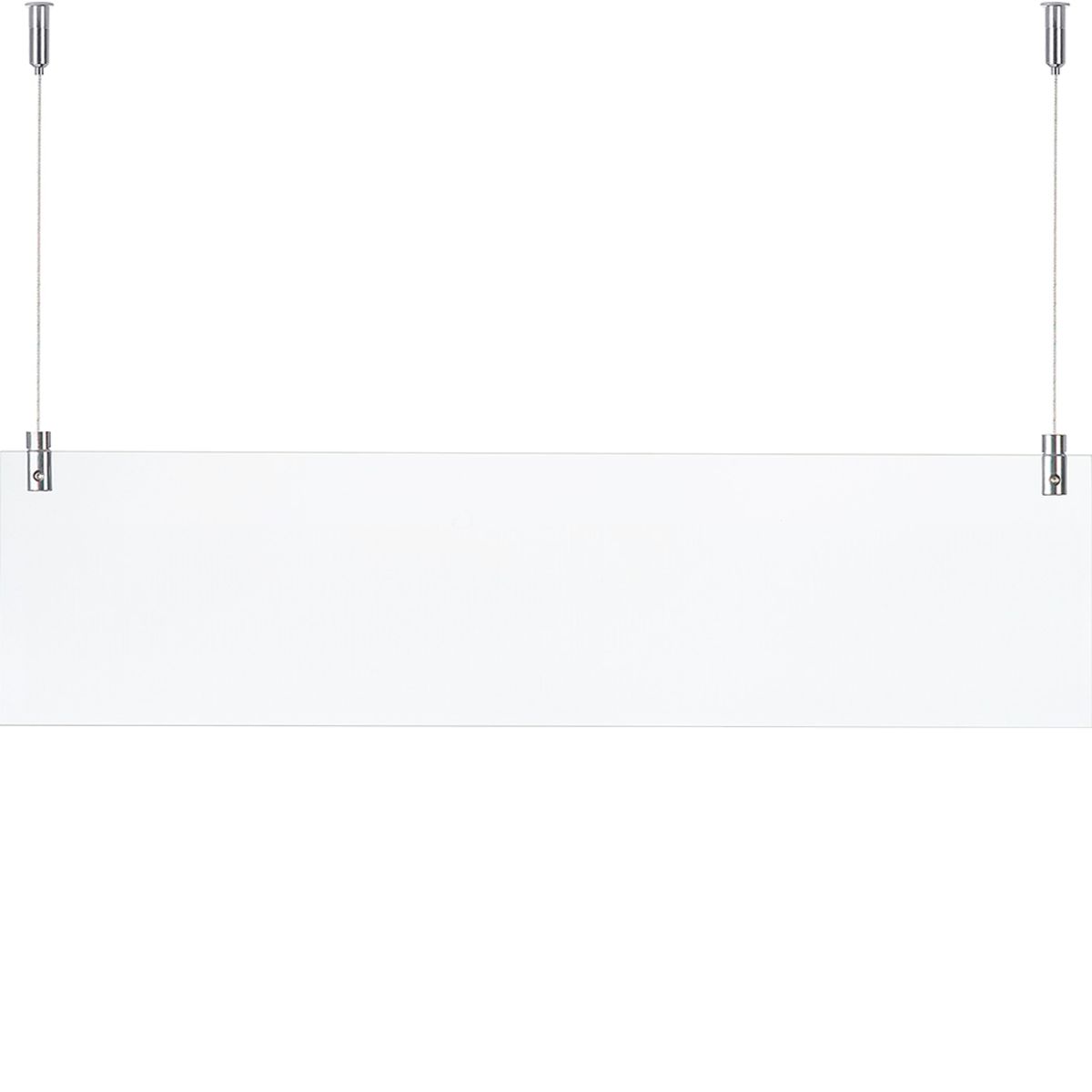 Deckenhänger (Hängeschild), Modell Galerie, 150 x 600 mm, eine Glasscheibe Deckenhänger (Hängeschild), Modell Galerie, 150 x 600 mm, eine Glasscheibe