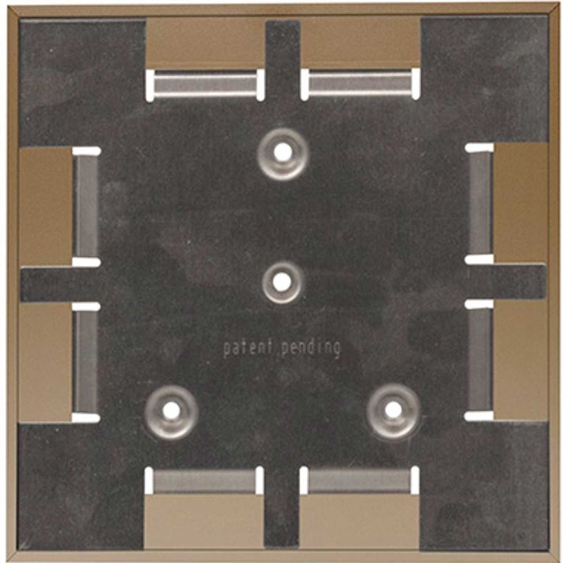 Taktiles Türschild, Modell Madrid Plus, 150 x 150 mm, Bronze, Kugeltechnik