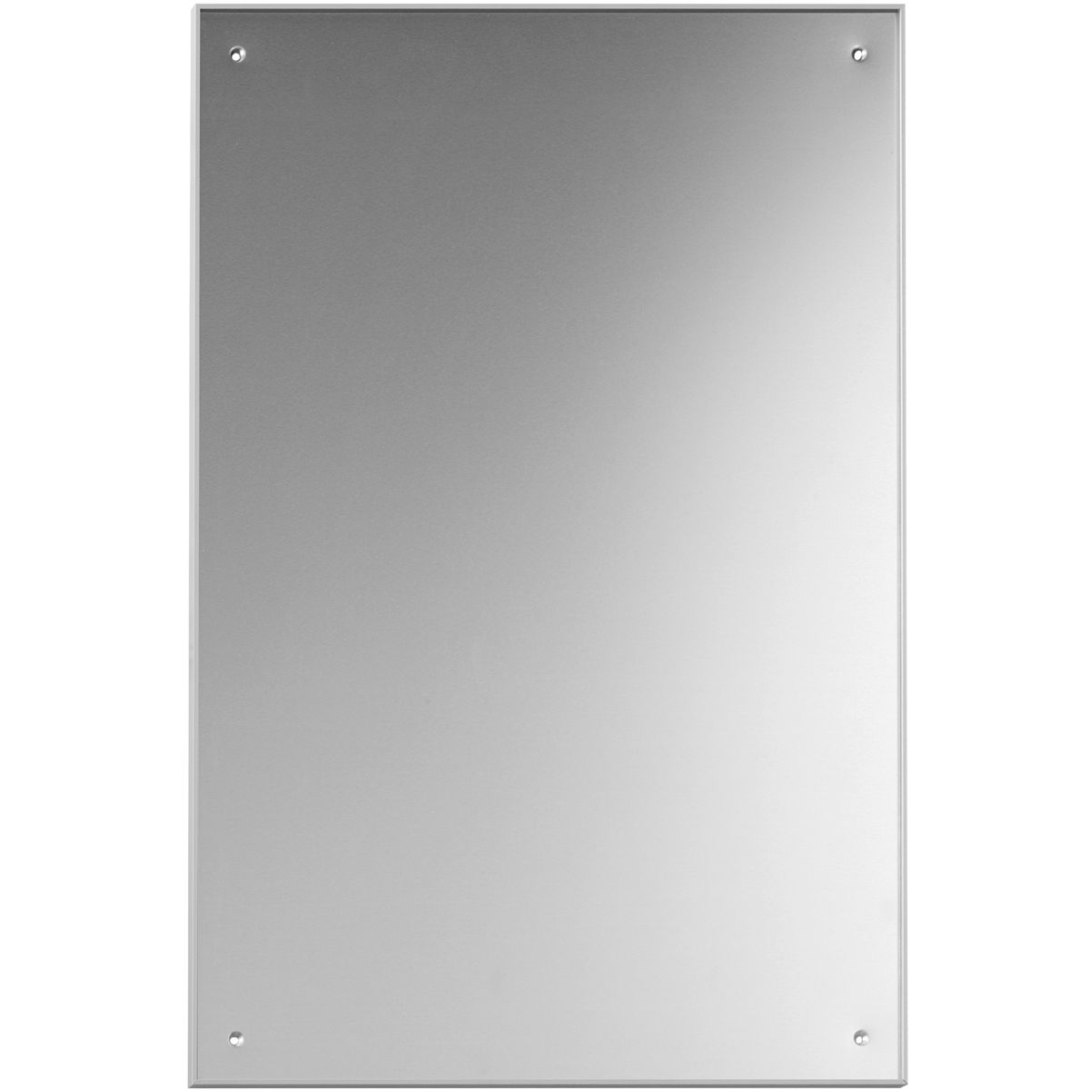 Wandschild, Modell Madrid, ~ DIN A2, Hochformat, Silber, Beschriftung mit Einleger