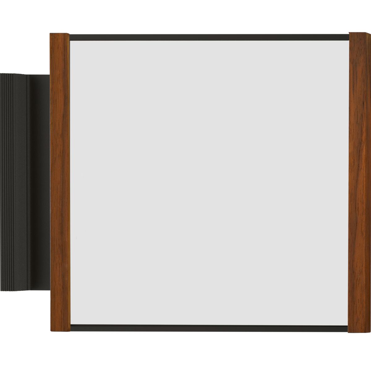 Fahnenschild (Nasenschild), Modell LMH, 150 x 159 mm (H x B), Schwarz mit Nussbaum, Beschriftung mit Einleger