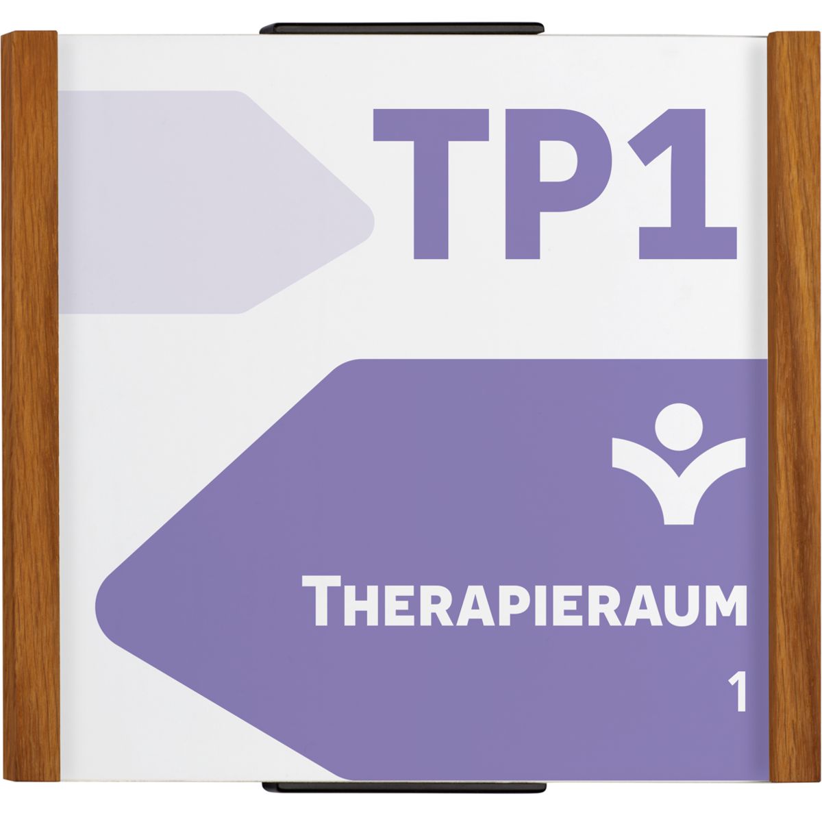 Türschild, Modell LMH, 148 x 160 mm (H x B), seitlicher Rahmen aus Eiche