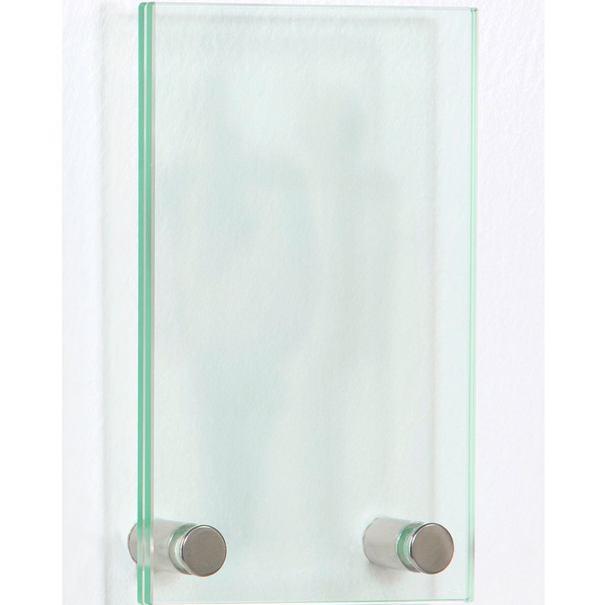 Türschild, Modell Galerie, ESG, 160 x 100 mm (H x B), 2 Abstandhalter (25 mm Wandabstand, gesichert mittels Madenschraube)