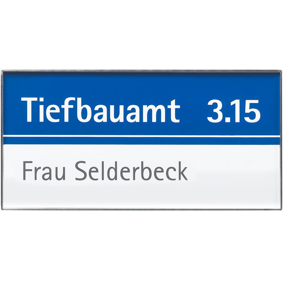 Türschild, Modell Rio, 75 x 150 mm, Silber, Schraubmontage