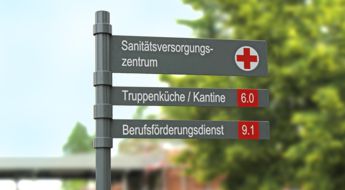 Sternwegweiser einer Kaserne Sternwegweiser einer Kaserne