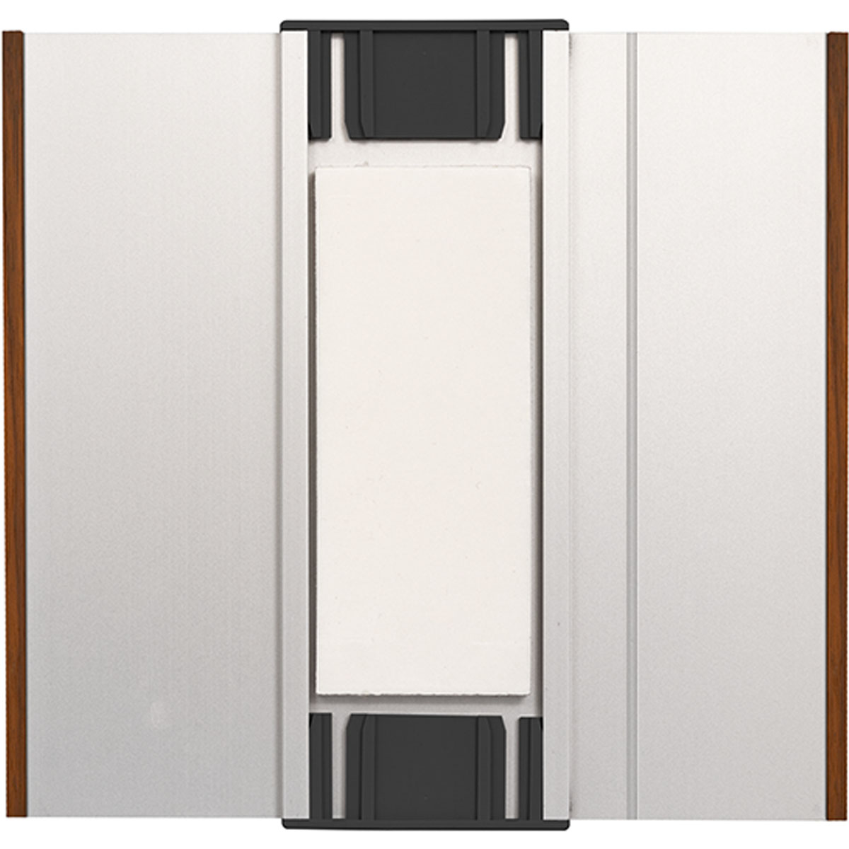 Türschild, Modell LMH, 148 x 160 mm (H x B), seitlicher Rahmen aus Nussbaum