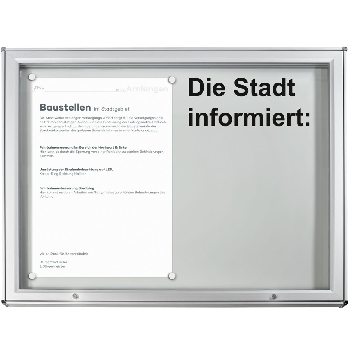 Schaukasten Modell A, Innen- und Außenbereich, Querformat Schaukasten Modell A, Innen- und Außenbereich, Querformat