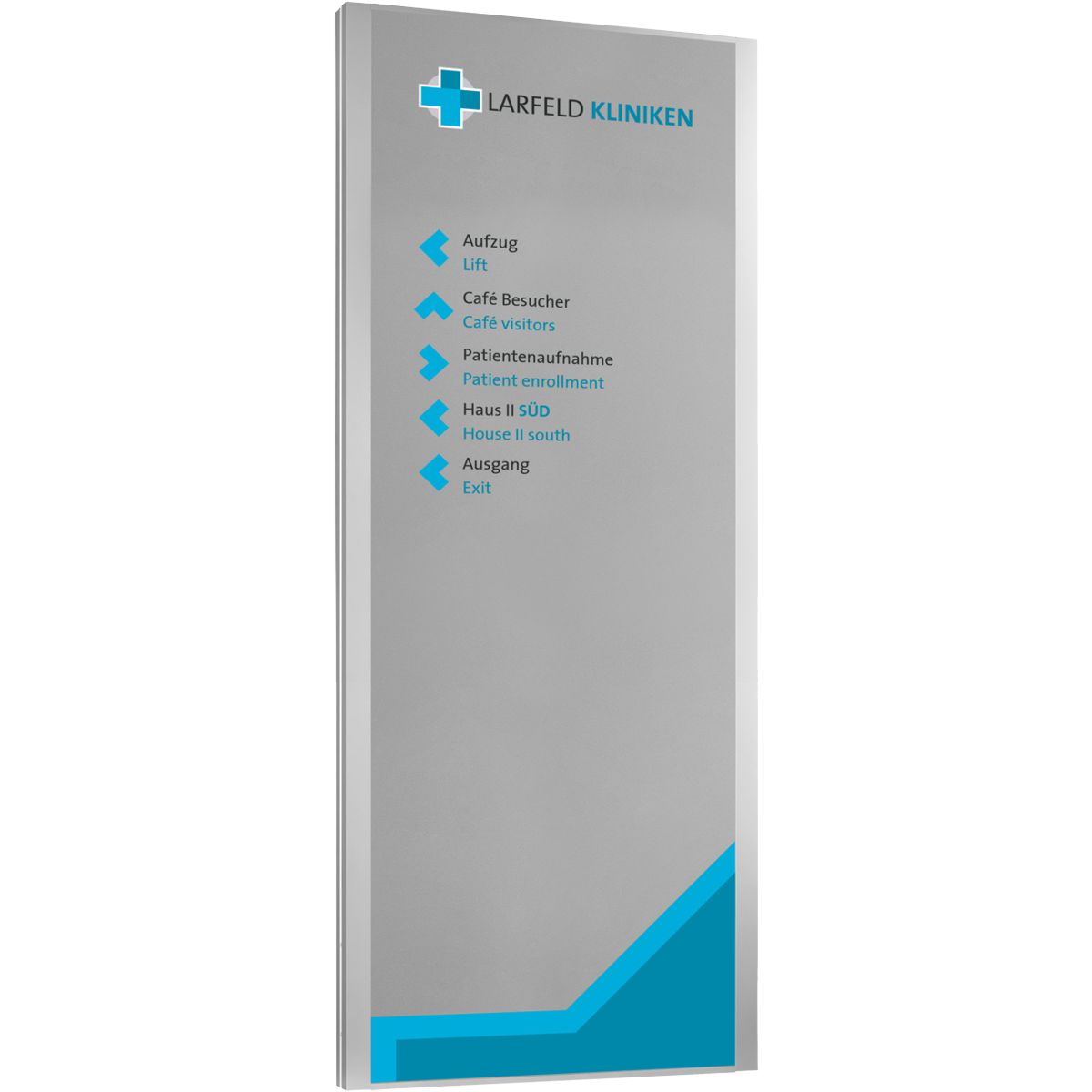 Außenaufsteller, Modell Madrid, 3.000 x 1.250 x 113 mm (H x B x T), Hochformat, inkl. einseitiger LED-Beleuchtung, zum Einbetonieren