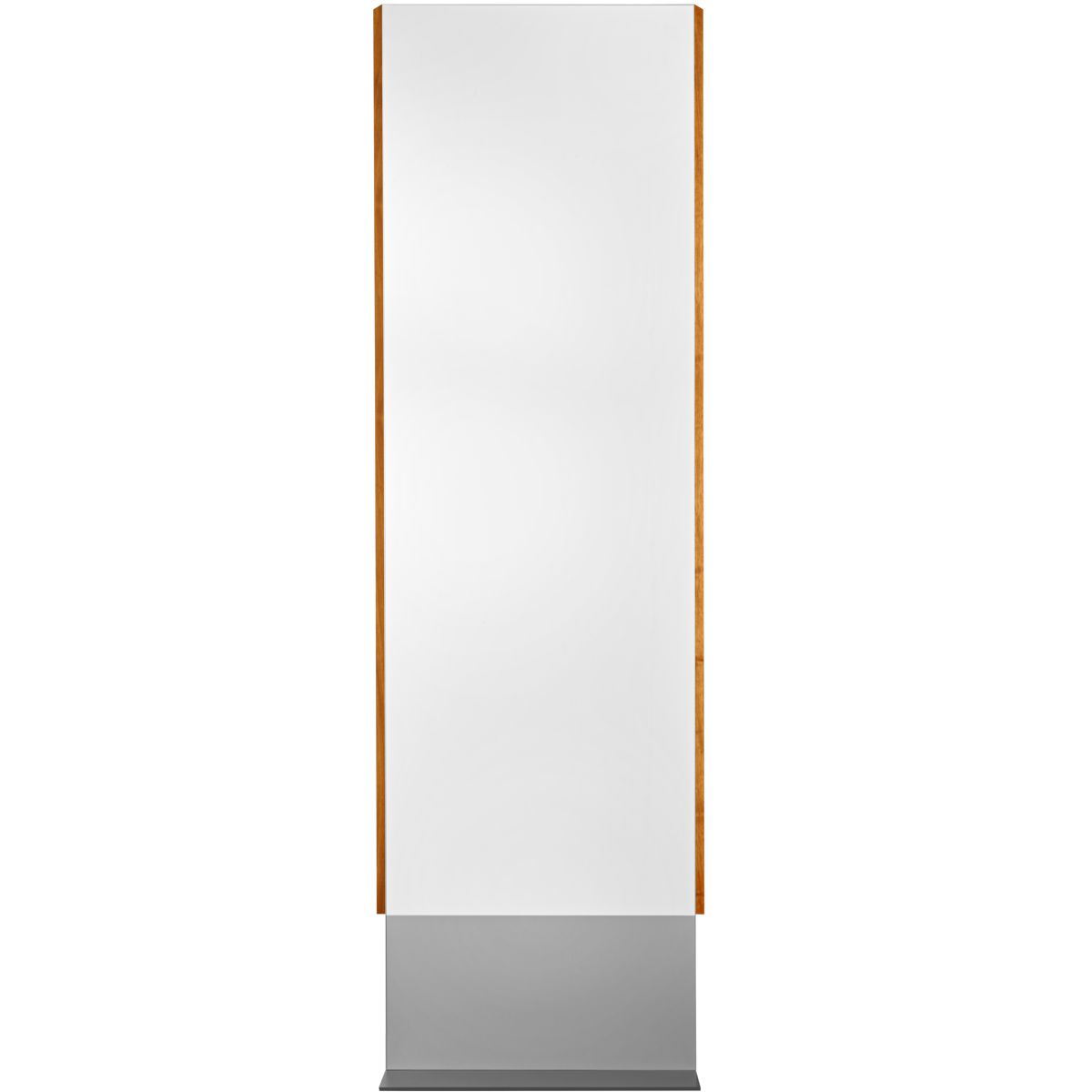 Außenaufsteller, Modell LMH, 2.500 x 730 x 80 mm (H x B x T), Silber, Eiche, inkl. Flanschplatten