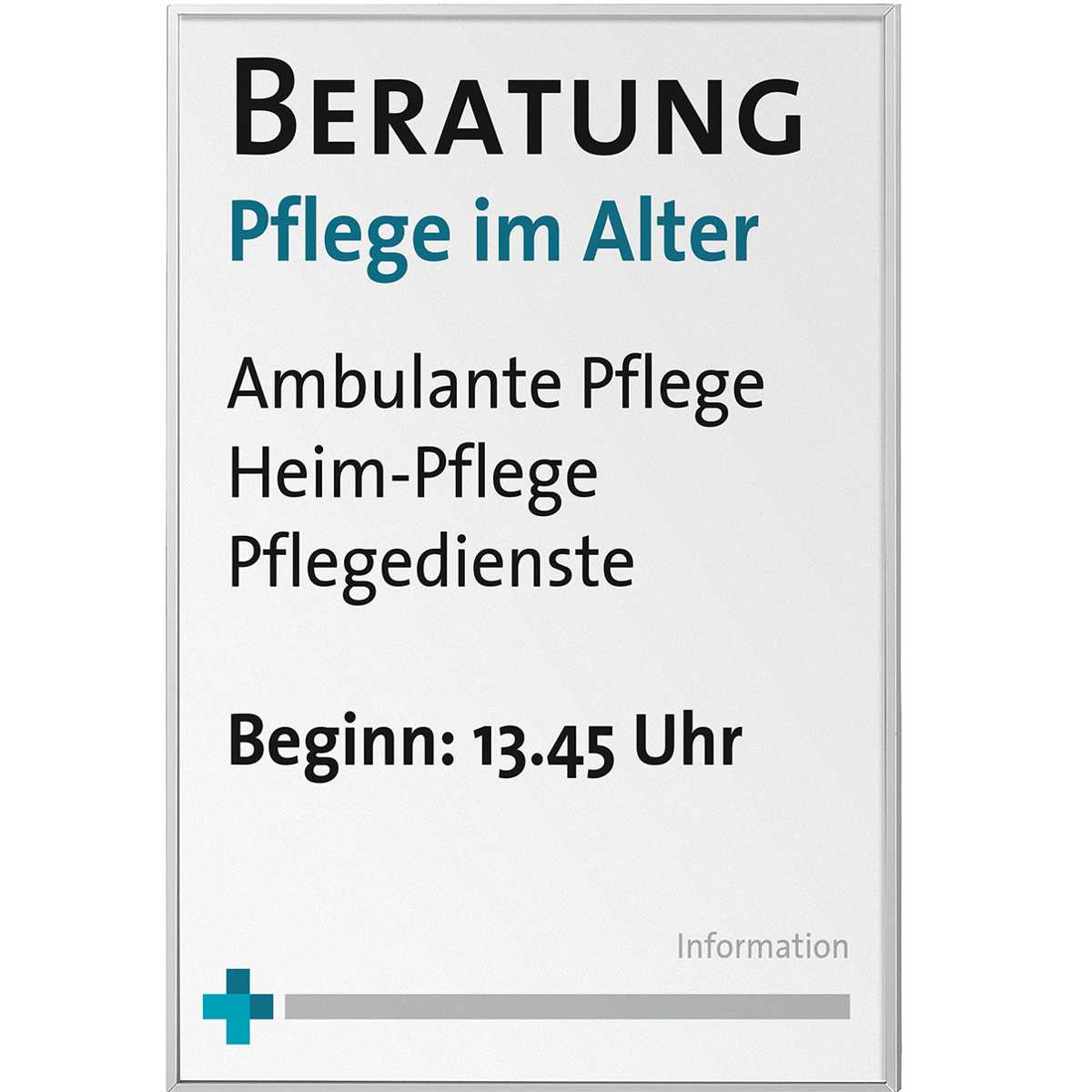 Moedel Medic Türschild, Aluminium, ~ DIN A4, Querformat, für Innen
