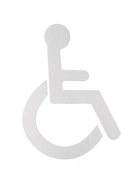 Piktogramm WC Behinderten, Acryl, hellgrau