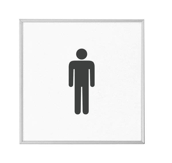 MADRID Silver Line Türschild 120 Piktogramm WC Herren