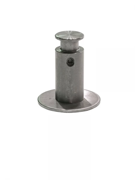 Edelstahl-Abstandhalter mit Verkleberonde, Ø 1,4cm, Wandabstand 2,5 cm