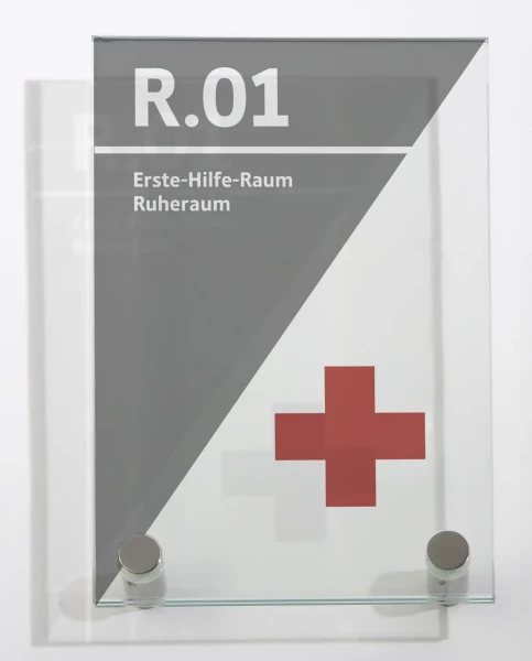 GALERIE Türschild, ESG, 20 x 13 cm, 2 Halter i7324