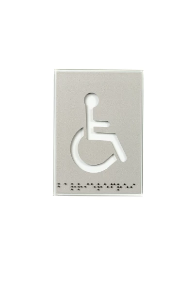 Piktogramm WC Behinderten, Glas, Braille, Avery 735